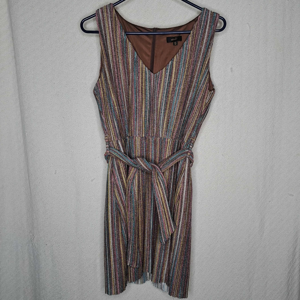 Colorful Striped Sleeveless Mini Dress